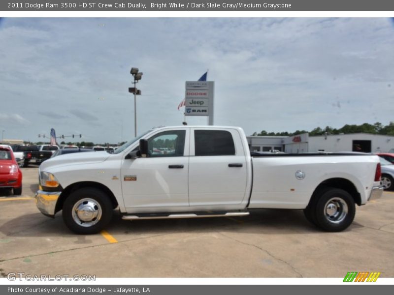 Bright White / Dark Slate Gray/Medium Graystone 2011 Dodge Ram 3500 HD ST Crew Cab Dually