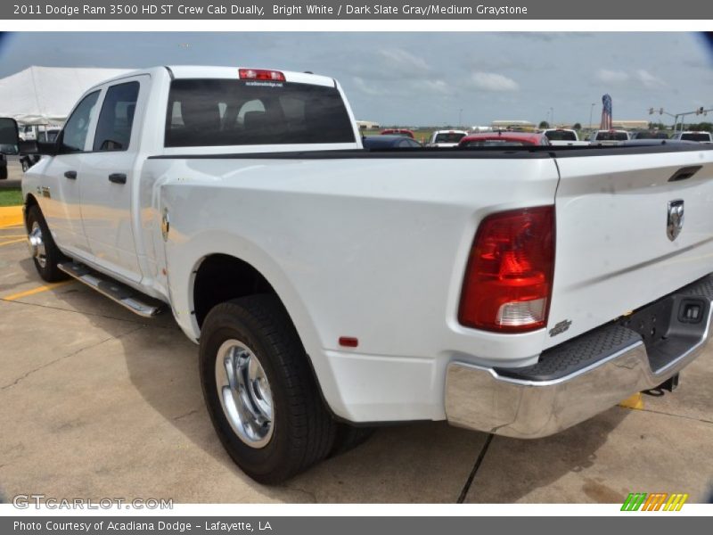 Bright White / Dark Slate Gray/Medium Graystone 2011 Dodge Ram 3500 HD ST Crew Cab Dually
