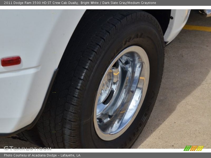 Bright White / Dark Slate Gray/Medium Graystone 2011 Dodge Ram 3500 HD ST Crew Cab Dually
