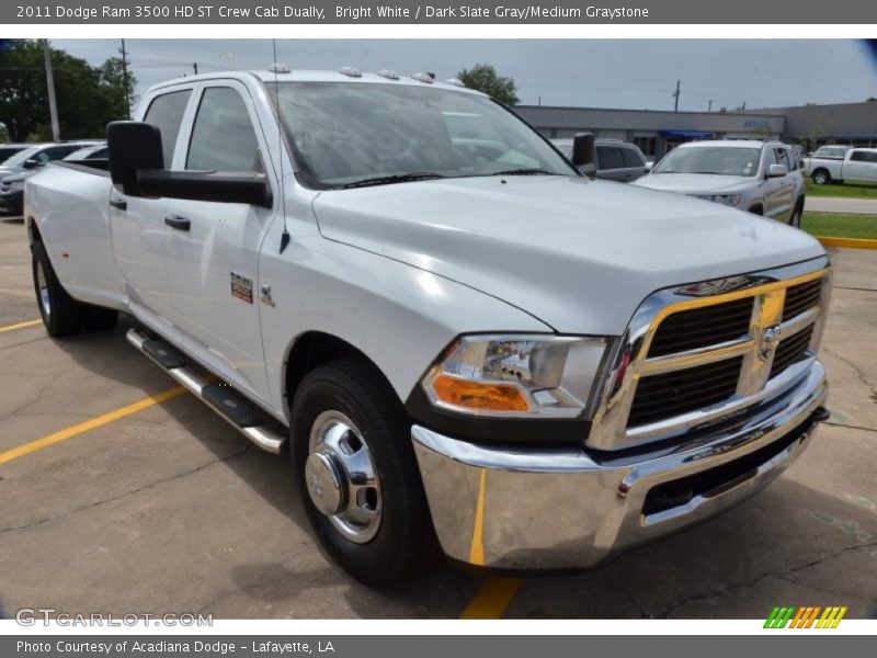 Bright White / Dark Slate Gray/Medium Graystone 2011 Dodge Ram 3500 HD ST Crew Cab Dually