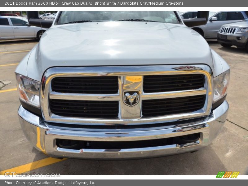 Bright White / Dark Slate Gray/Medium Graystone 2011 Dodge Ram 3500 HD ST Crew Cab Dually