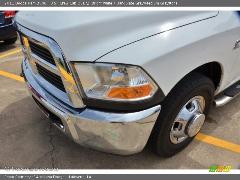 Bright White / Dark Slate Gray/Medium Graystone 2011 Dodge Ram 3500 HD ST Crew Cab Dually