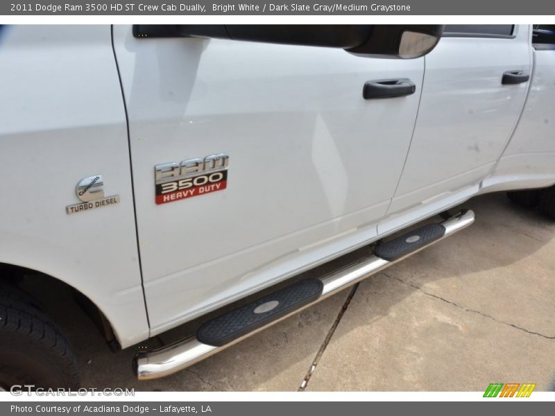 Bright White / Dark Slate Gray/Medium Graystone 2011 Dodge Ram 3500 HD ST Crew Cab Dually