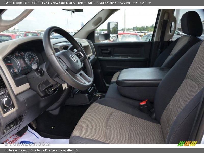 Bright White / Dark Slate Gray/Medium Graystone 2011 Dodge Ram 3500 HD ST Crew Cab Dually