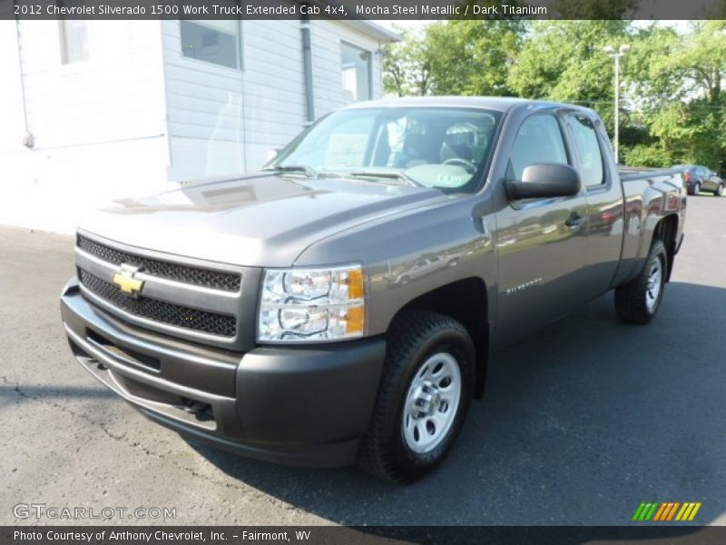 Mocha Steel Metallic / Dark Titanium 2012 Chevrolet Silverado 1500 Work Truck Extended Cab 4x4