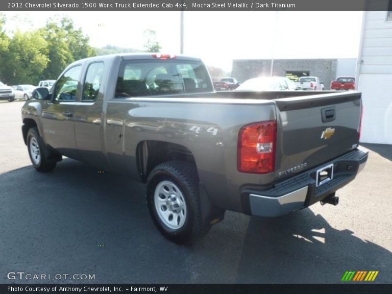 Mocha Steel Metallic / Dark Titanium 2012 Chevrolet Silverado 1500 Work Truck Extended Cab 4x4