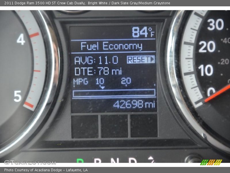 Bright White / Dark Slate Gray/Medium Graystone 2011 Dodge Ram 3500 HD ST Crew Cab Dually