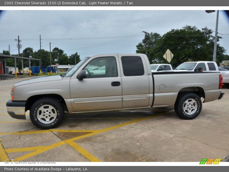 Light Pewter Metallic / Tan 2003 Chevrolet Silverado 1500 LS Extended Cab