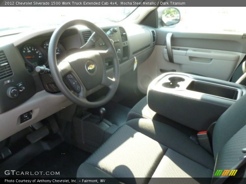 Mocha Steel Metallic / Dark Titanium 2012 Chevrolet Silverado 1500 Work Truck Extended Cab 4x4