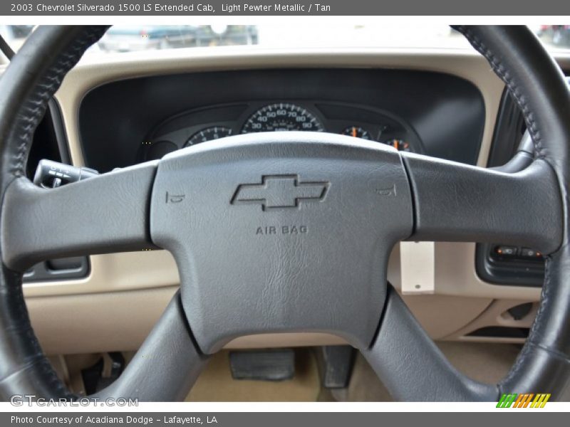 Light Pewter Metallic / Tan 2003 Chevrolet Silverado 1500 LS Extended Cab