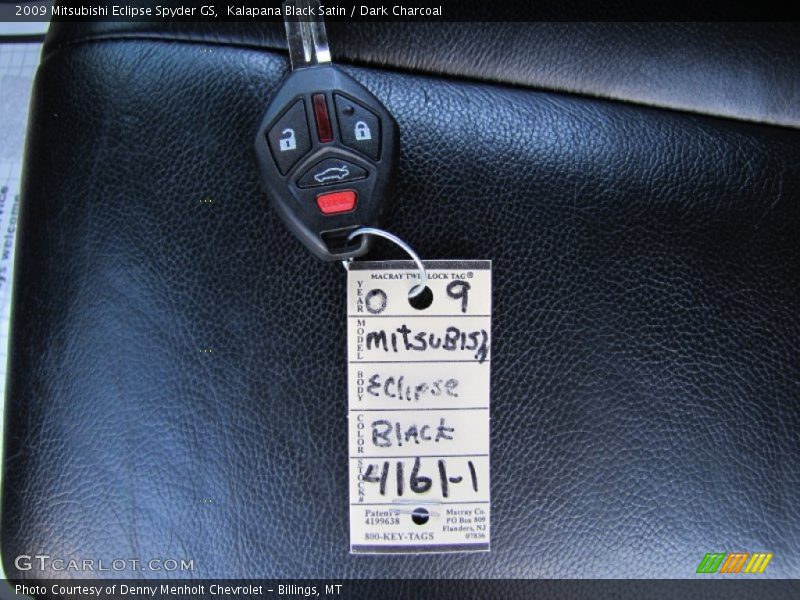 Keys of 2009 Eclipse Spyder GS