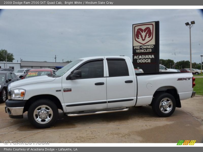 Bright White / Medium Slate Gray 2009 Dodge Ram 2500 SXT Quad Cab