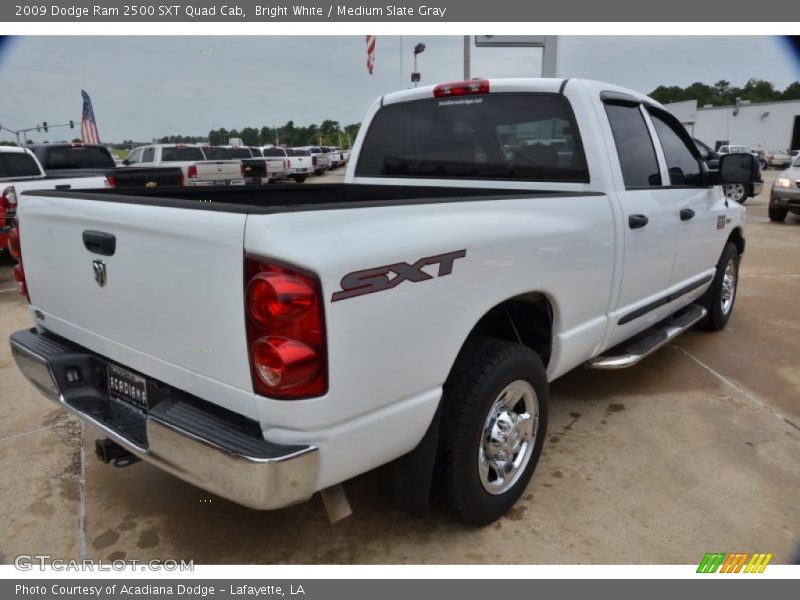 Bright White / Medium Slate Gray 2009 Dodge Ram 2500 SXT Quad Cab