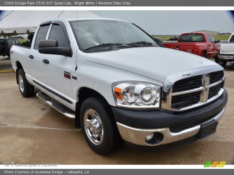 Bright White / Medium Slate Gray 2009 Dodge Ram 2500 SXT Quad Cab