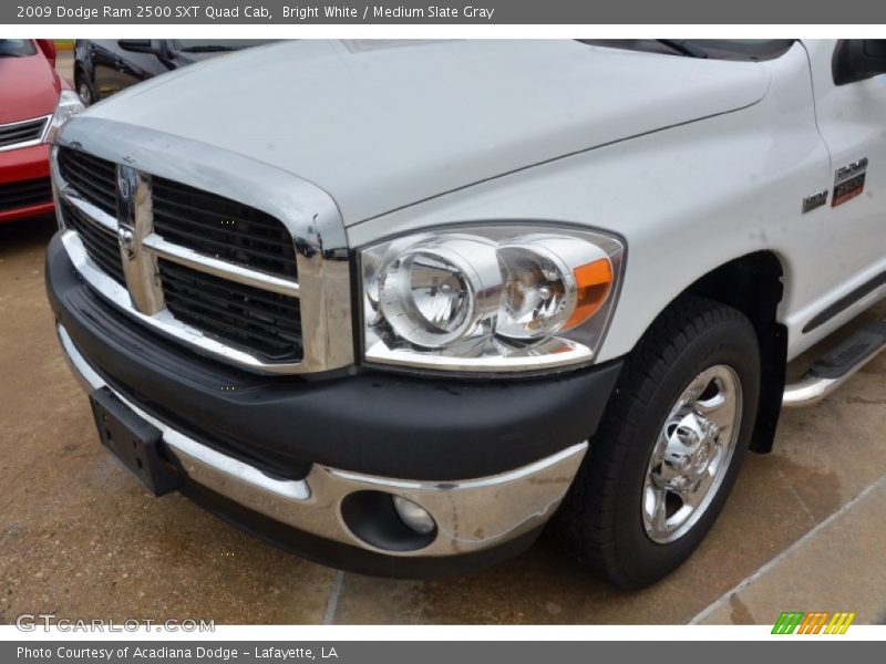 Bright White / Medium Slate Gray 2009 Dodge Ram 2500 SXT Quad Cab
