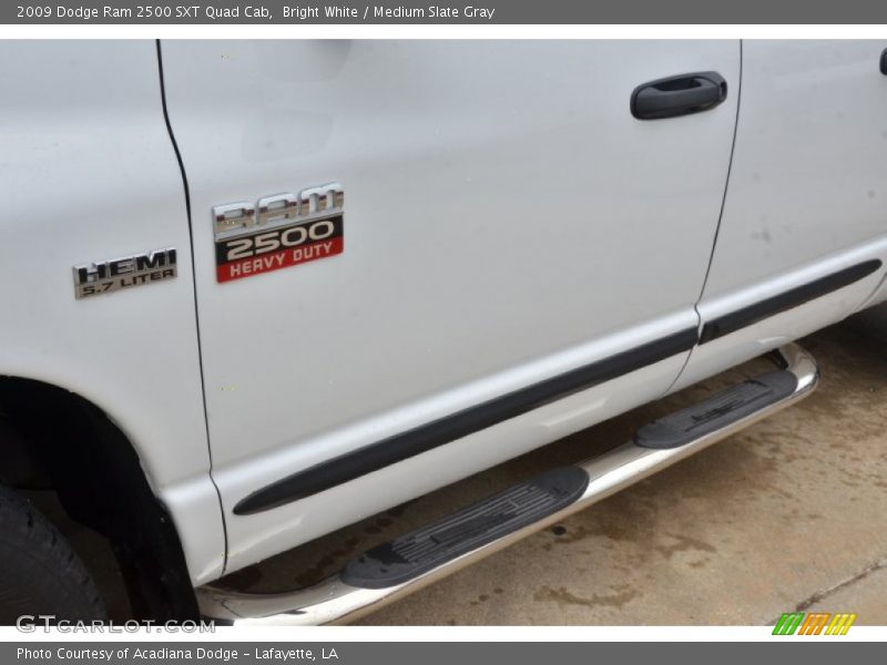 Bright White / Medium Slate Gray 2009 Dodge Ram 2500 SXT Quad Cab