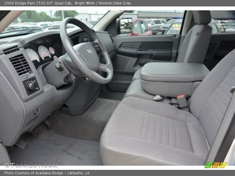 Bright White / Medium Slate Gray 2009 Dodge Ram 2500 SXT Quad Cab