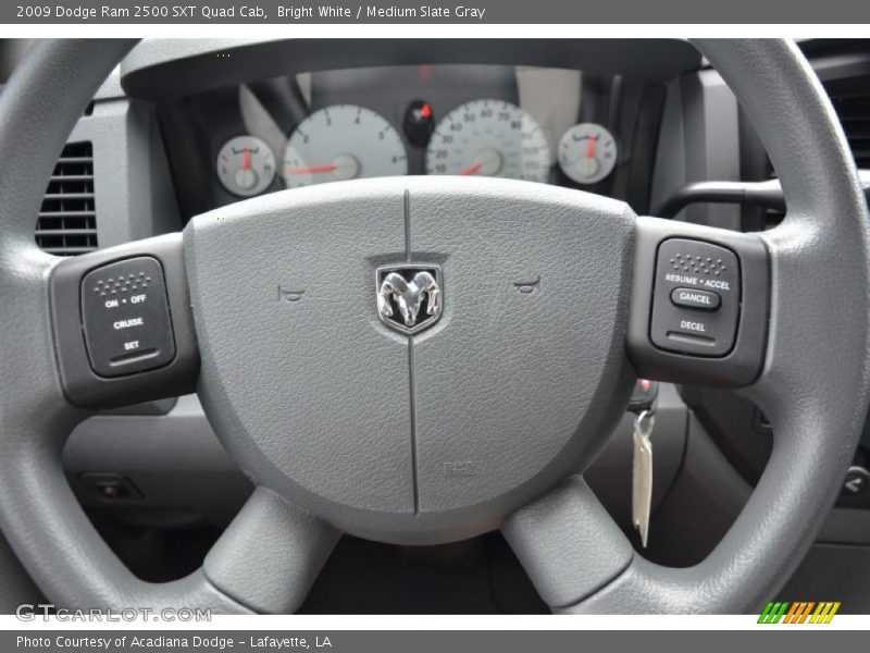 Bright White / Medium Slate Gray 2009 Dodge Ram 2500 SXT Quad Cab