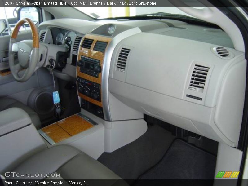 Cool Vanilla White / Dark Khaki/Light Graystone 2007 Chrysler Aspen Limited HEMI