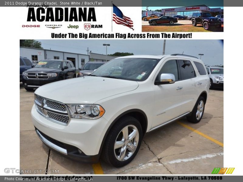 Stone White / Black/Tan 2011 Dodge Durango Citadel