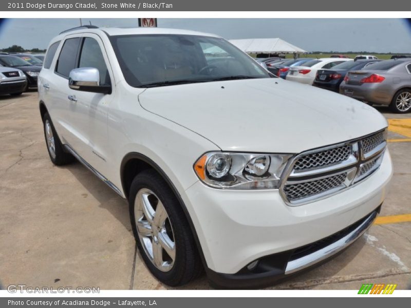 Stone White / Black/Tan 2011 Dodge Durango Citadel