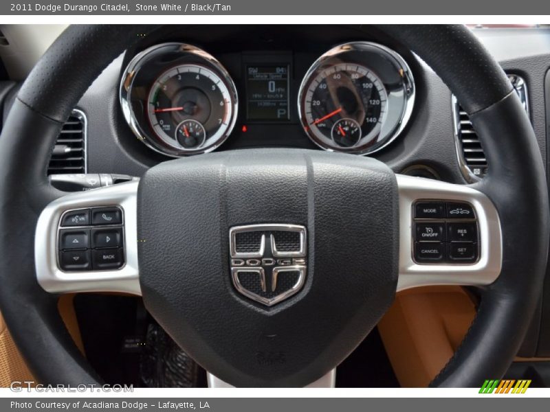 Stone White / Black/Tan 2011 Dodge Durango Citadel