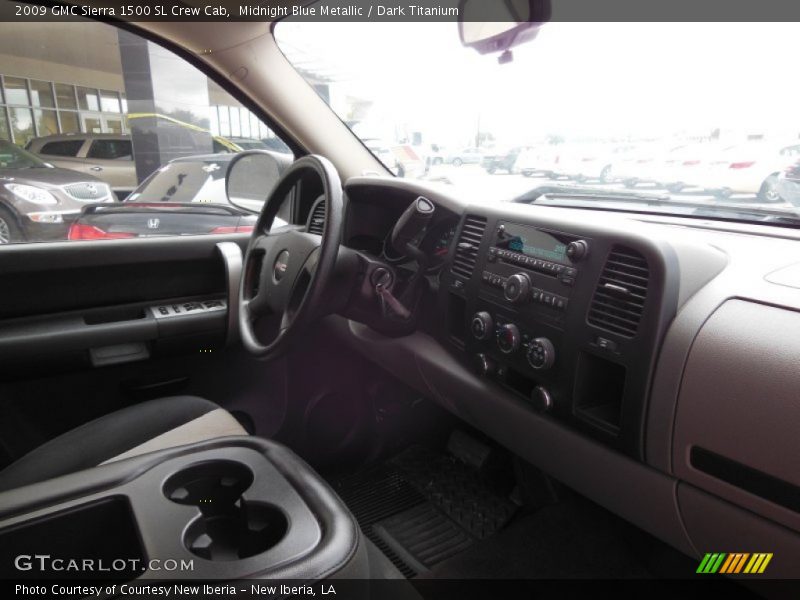 Midnight Blue Metallic / Dark Titanium 2009 GMC Sierra 1500 SL Crew Cab