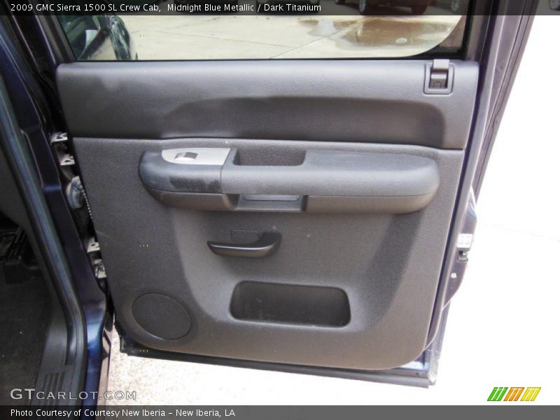 Midnight Blue Metallic / Dark Titanium 2009 GMC Sierra 1500 SL Crew Cab