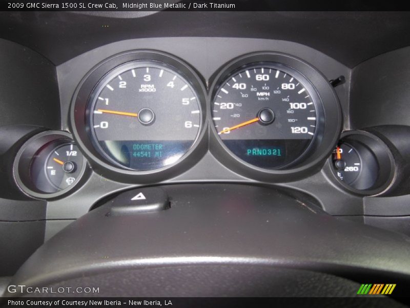 Midnight Blue Metallic / Dark Titanium 2009 GMC Sierra 1500 SL Crew Cab
