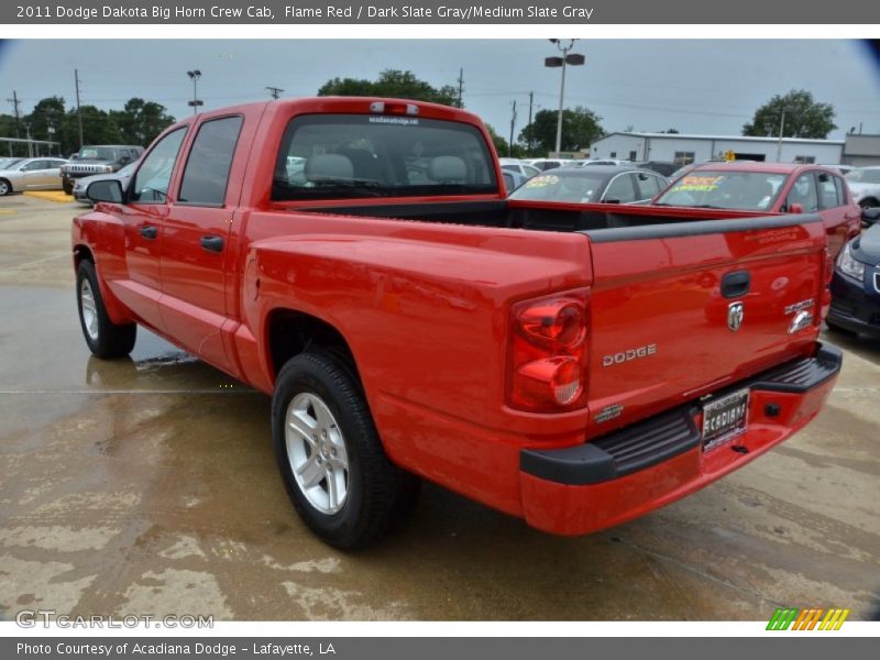 Flame Red / Dark Slate Gray/Medium Slate Gray 2011 Dodge Dakota Big Horn Crew Cab