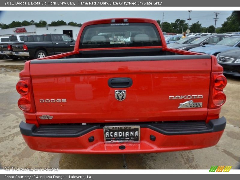 Flame Red / Dark Slate Gray/Medium Slate Gray 2011 Dodge Dakota Big Horn Crew Cab