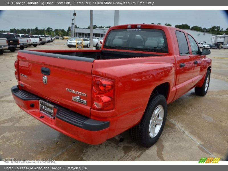 Flame Red / Dark Slate Gray/Medium Slate Gray 2011 Dodge Dakota Big Horn Crew Cab