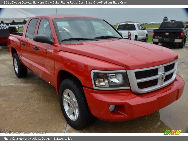 Flame Red / Dark Slate Gray/Medium Slate Gray 2011 Dodge Dakota Big Horn Crew Cab
