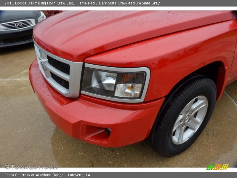 Flame Red / Dark Slate Gray/Medium Slate Gray 2011 Dodge Dakota Big Horn Crew Cab