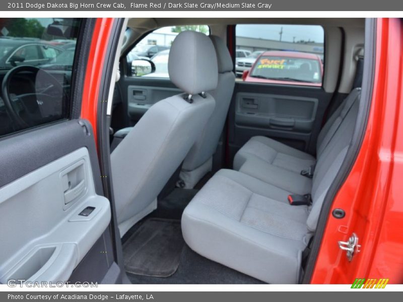 Flame Red / Dark Slate Gray/Medium Slate Gray 2011 Dodge Dakota Big Horn Crew Cab