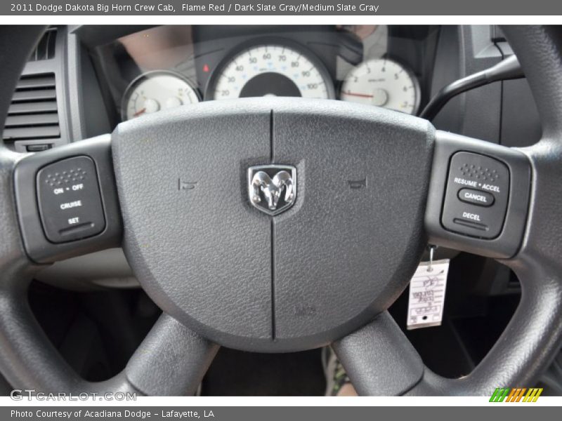 Flame Red / Dark Slate Gray/Medium Slate Gray 2011 Dodge Dakota Big Horn Crew Cab