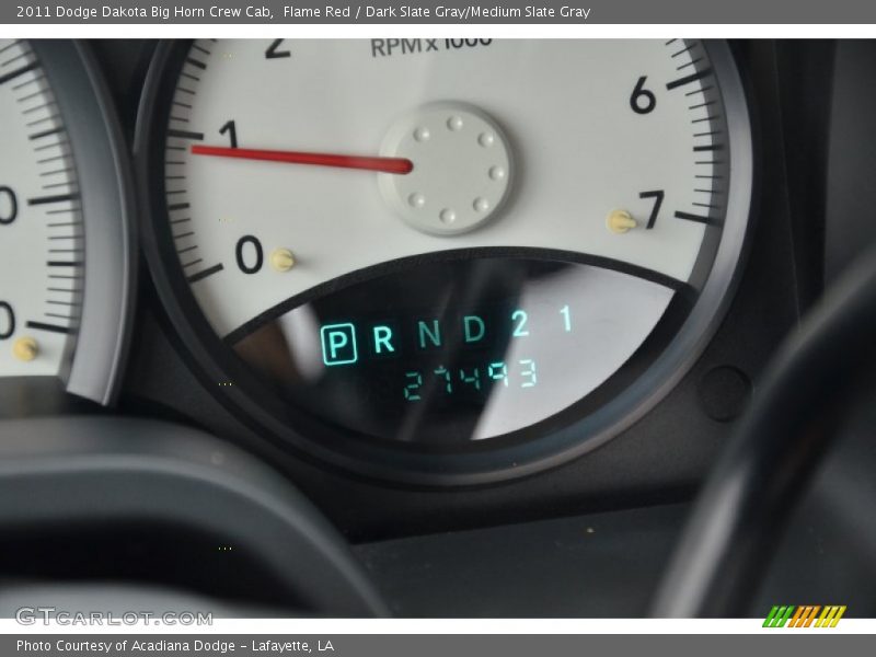 Flame Red / Dark Slate Gray/Medium Slate Gray 2011 Dodge Dakota Big Horn Crew Cab
