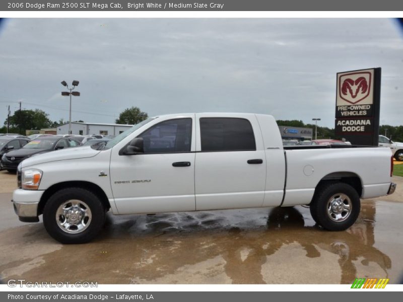 Bright White / Medium Slate Gray 2006 Dodge Ram 2500 SLT Mega Cab