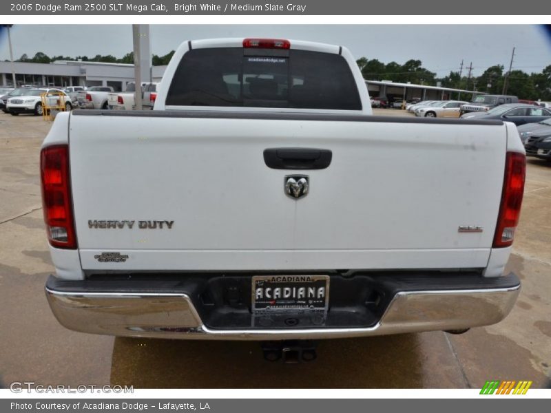 Bright White / Medium Slate Gray 2006 Dodge Ram 2500 SLT Mega Cab