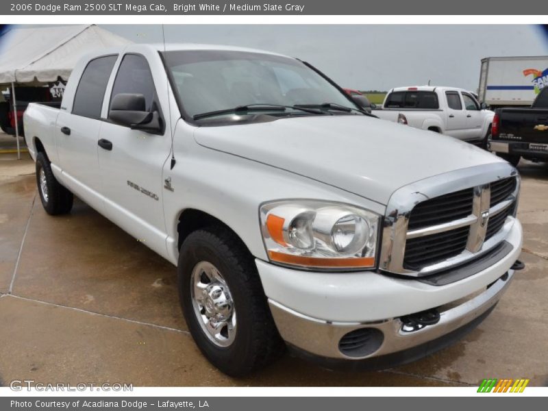 Bright White / Medium Slate Gray 2006 Dodge Ram 2500 SLT Mega Cab