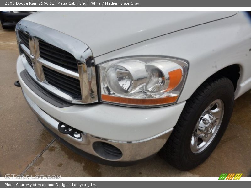 Bright White / Medium Slate Gray 2006 Dodge Ram 2500 SLT Mega Cab
