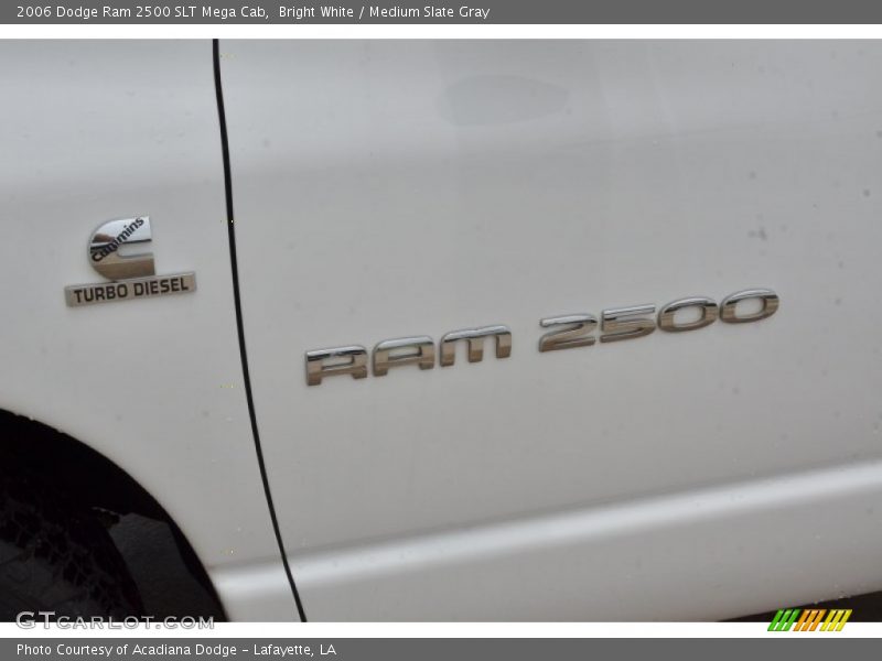 Bright White / Medium Slate Gray 2006 Dodge Ram 2500 SLT Mega Cab