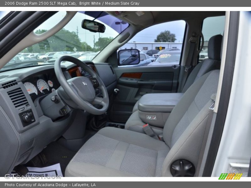 Bright White / Medium Slate Gray 2006 Dodge Ram 2500 SLT Mega Cab