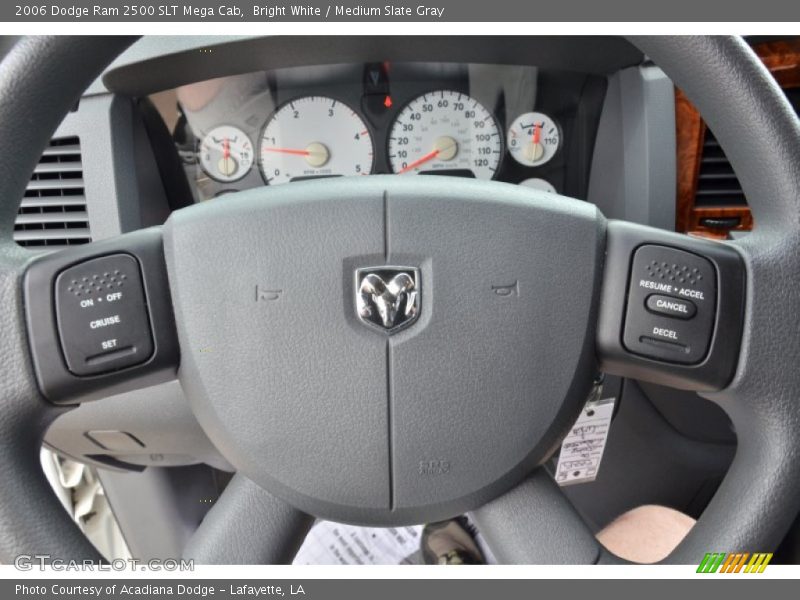 Bright White / Medium Slate Gray 2006 Dodge Ram 2500 SLT Mega Cab