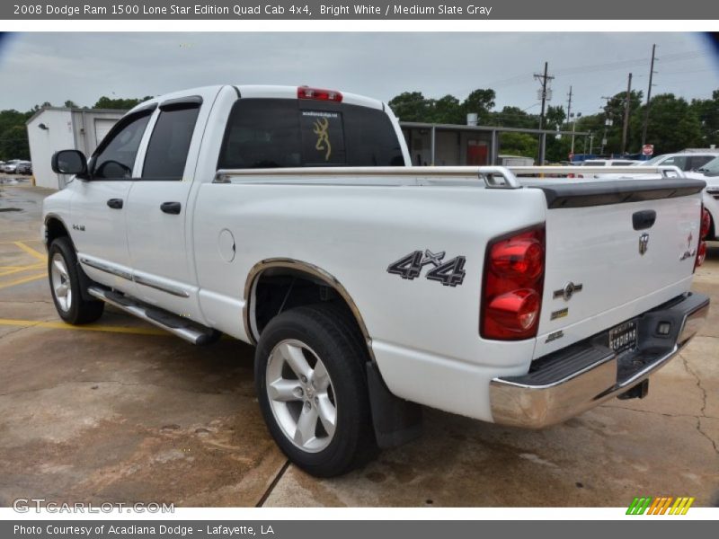 Bright White / Medium Slate Gray 2008 Dodge Ram 1500 Lone Star Edition Quad Cab 4x4
