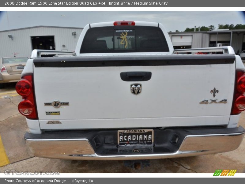 Bright White / Medium Slate Gray 2008 Dodge Ram 1500 Lone Star Edition Quad Cab 4x4