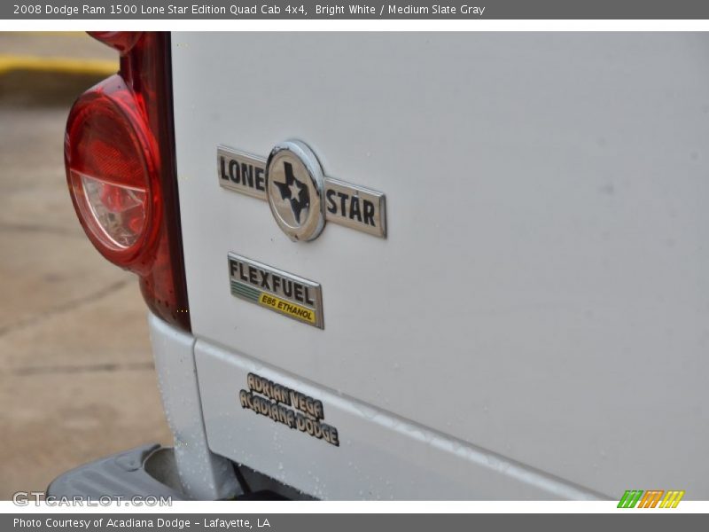 Bright White / Medium Slate Gray 2008 Dodge Ram 1500 Lone Star Edition Quad Cab 4x4