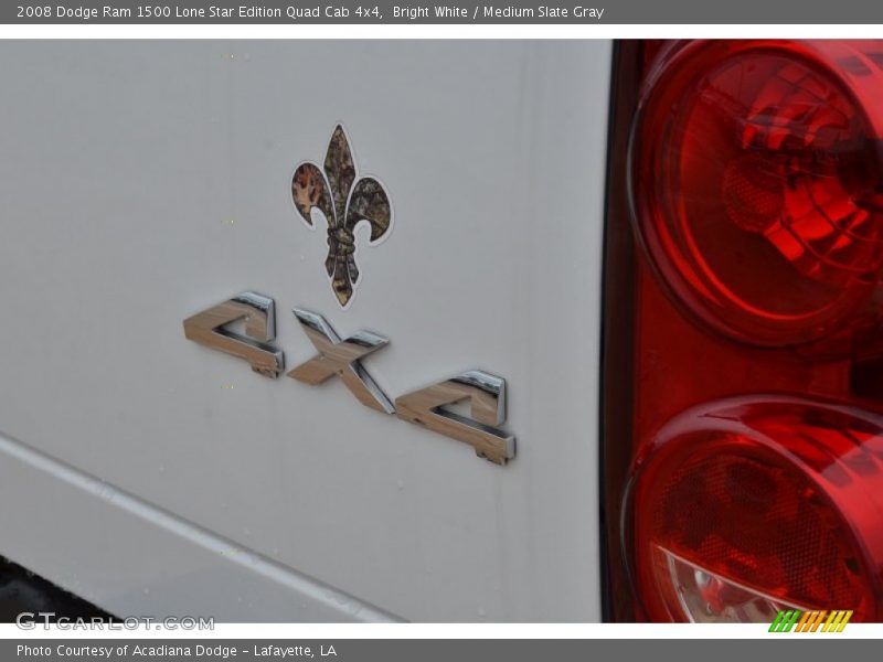 Bright White / Medium Slate Gray 2008 Dodge Ram 1500 Lone Star Edition Quad Cab 4x4