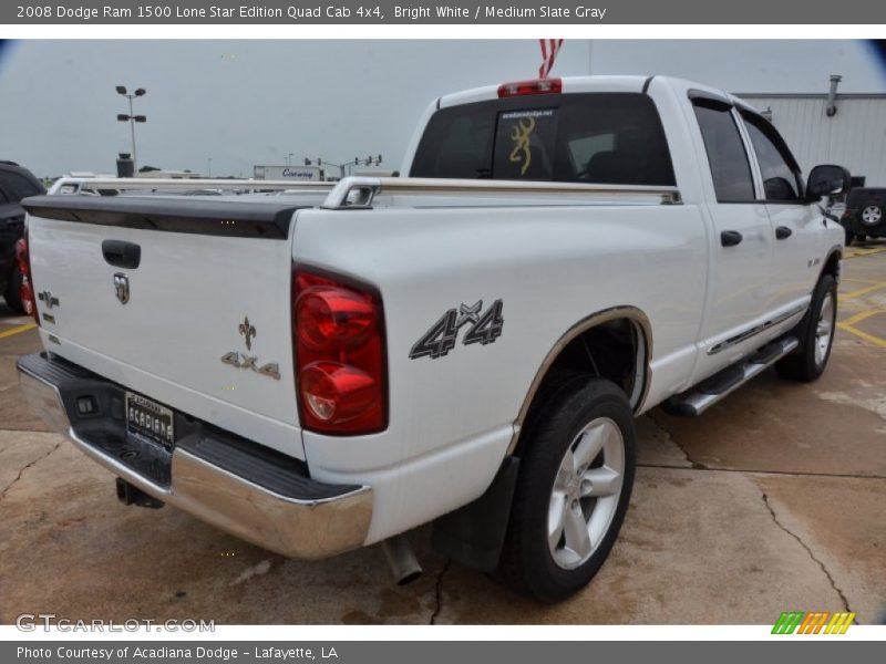 Bright White / Medium Slate Gray 2008 Dodge Ram 1500 Lone Star Edition Quad Cab 4x4