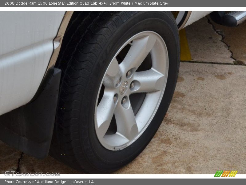 Bright White / Medium Slate Gray 2008 Dodge Ram 1500 Lone Star Edition Quad Cab 4x4